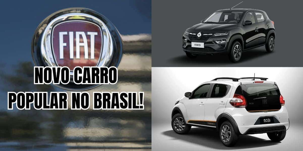 Fiat arma chegada de carro popular, desbanca Mobi e aterroriza Kwid (Reprodução/Montagem TV Foco)