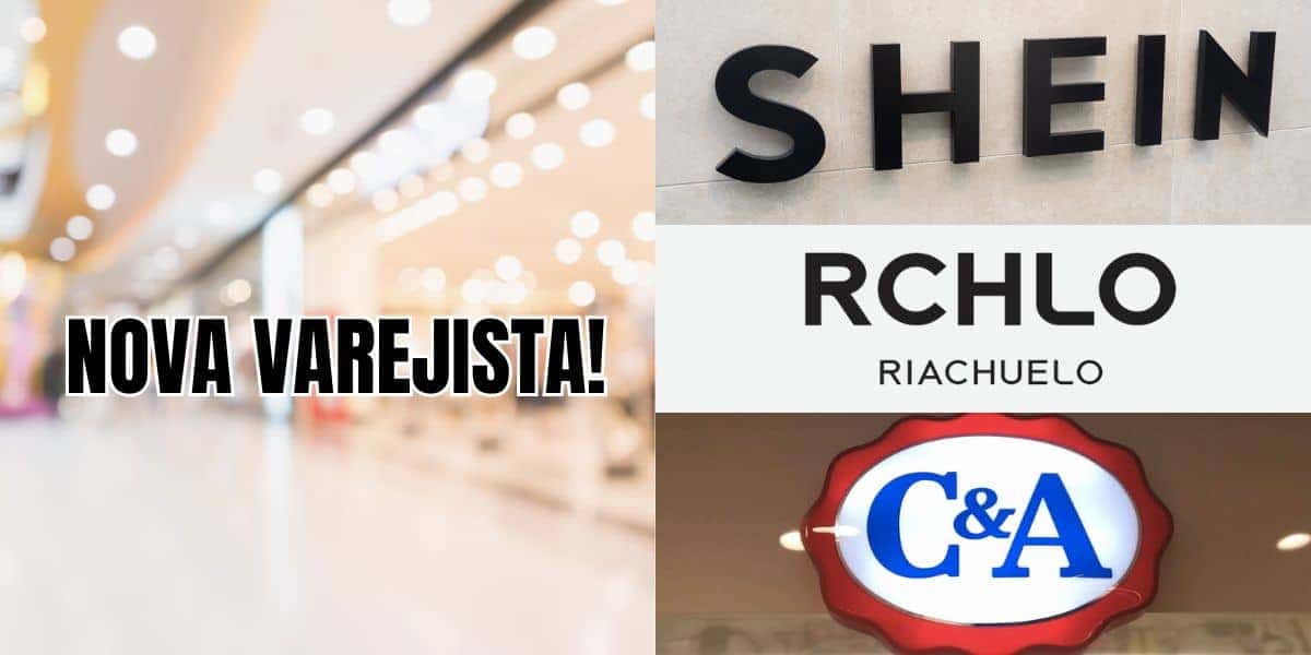 Nova varejista, logo da Shein, Riachuelo e C&A (Reprodução/Montagem TV Foco)