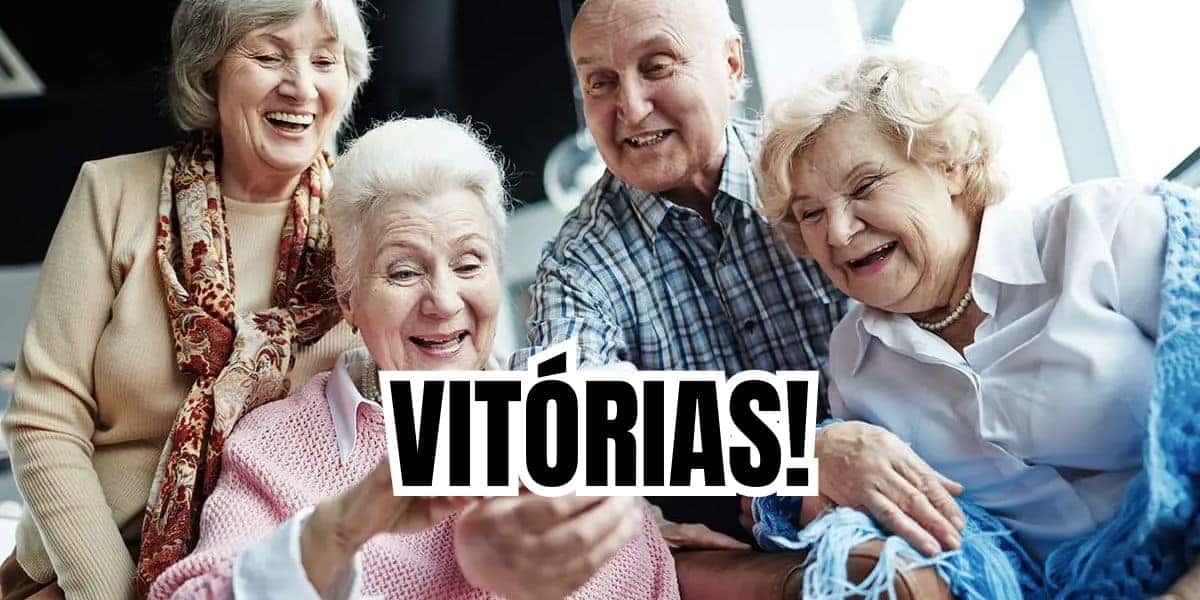Idosos em êxtase com vitórias (Reprodução/Montagem TV Foco)