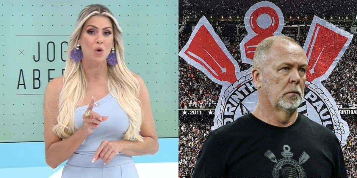Renata Fan e técnico Mano Menezes (Reprodução/Montagem TV Foco)