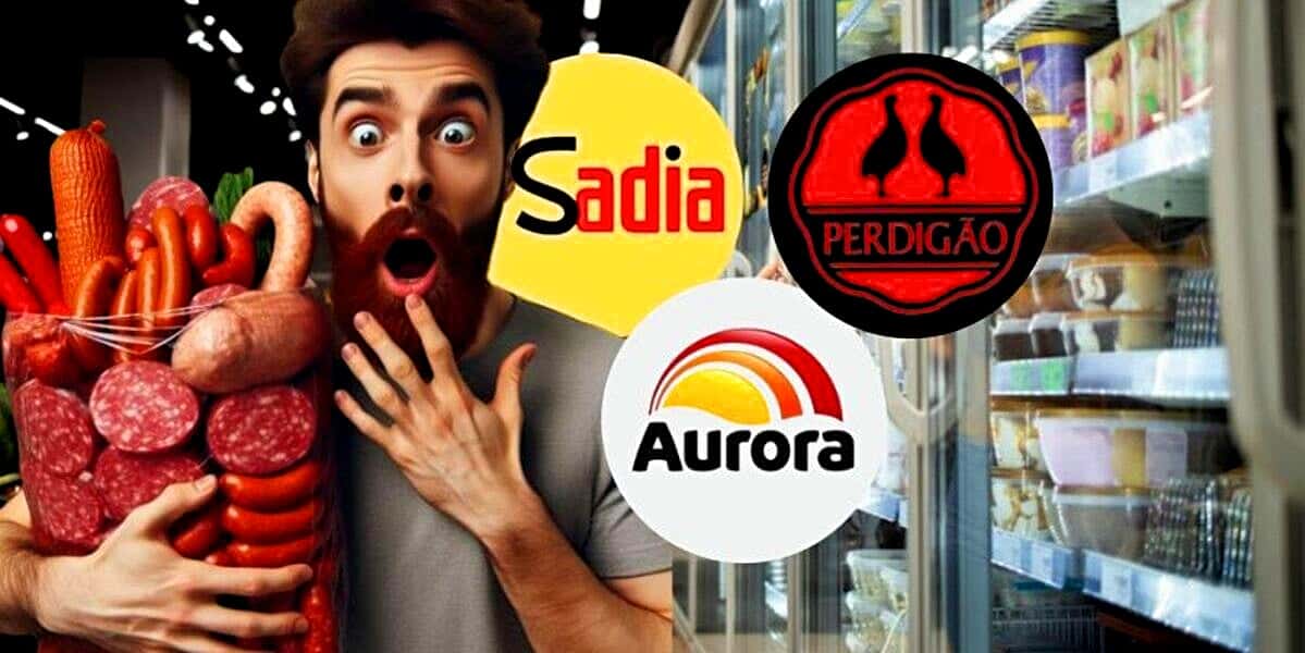 Marcas como Sadia, Aurora, e Perdigão escondem segredos por trás da produção de carnes (Foto Reprodução/Montagem/Lennita/Tv Foco)