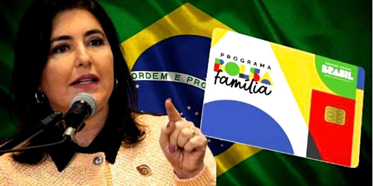 Simone Tebet cravou anúncio sobre o Bolsa Família (Foto Reprodução/Montagem/Tv Foco)