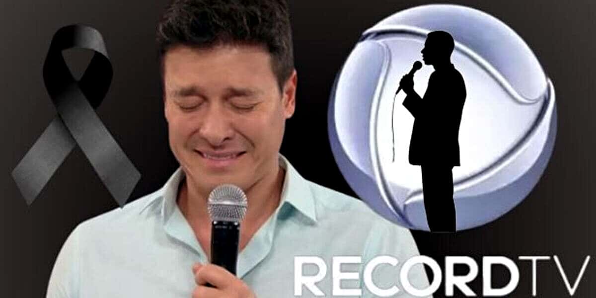 Rodrigo Fato chorou ao vivo ao homenagear apresentador da Record, ao vivo (Foto Reprodução/Montagem/Lennita-Lee/Tv Foco)