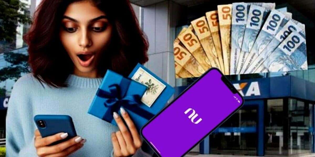 Caixa e Nubank (Foto Reprodução/Montagem/Lennita/Tv Foco)