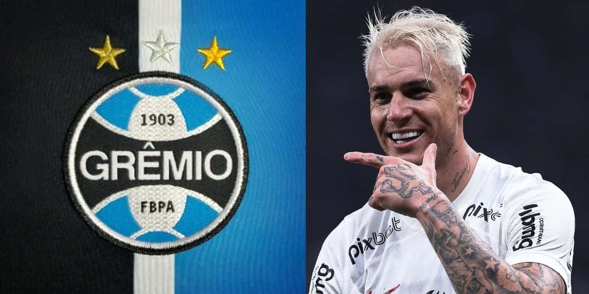 Grêmio e Roger Guedes (Reprodução - Internet)
