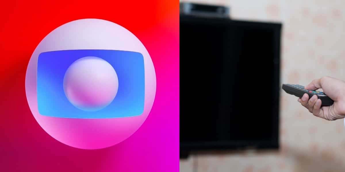 Logo da Globo / Pessoa ligando a TV - Montagem TVFOCO