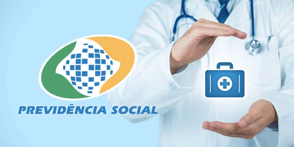 Logo do INSS e médico (Fotos: Reproduções / Internet)