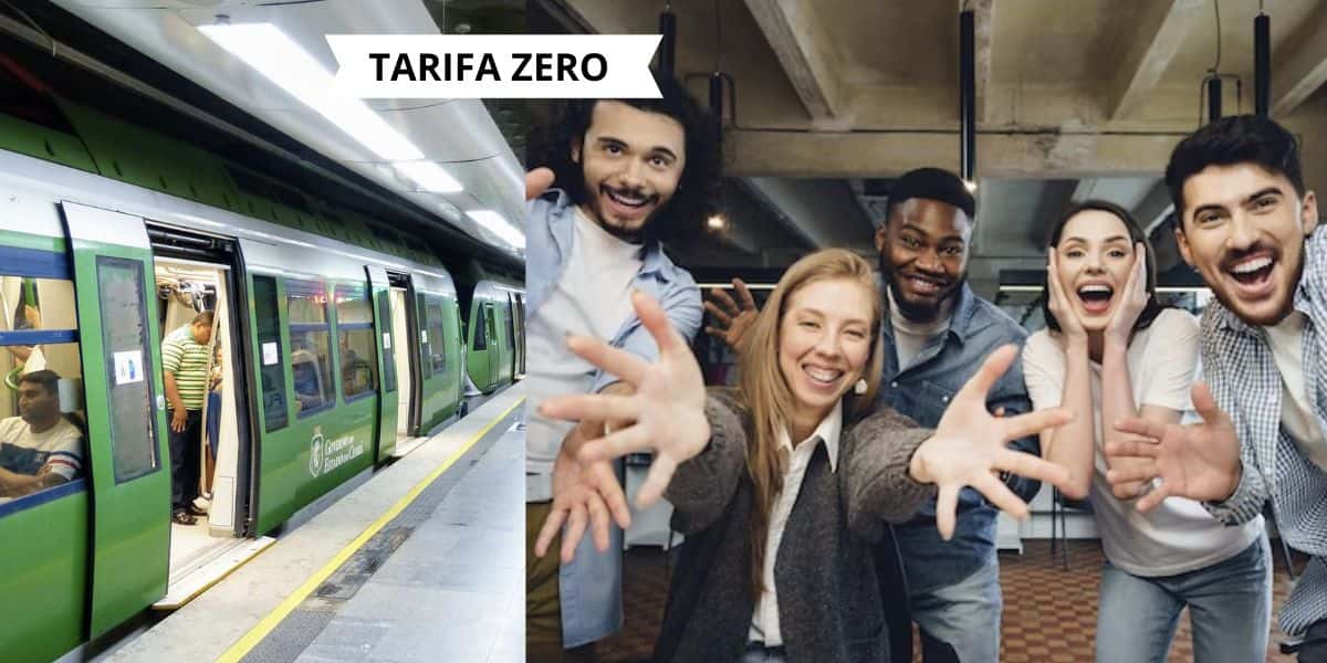 Metrô e trabalhadores comemorando (Fotos: Reproduções / Internet / Freepik)