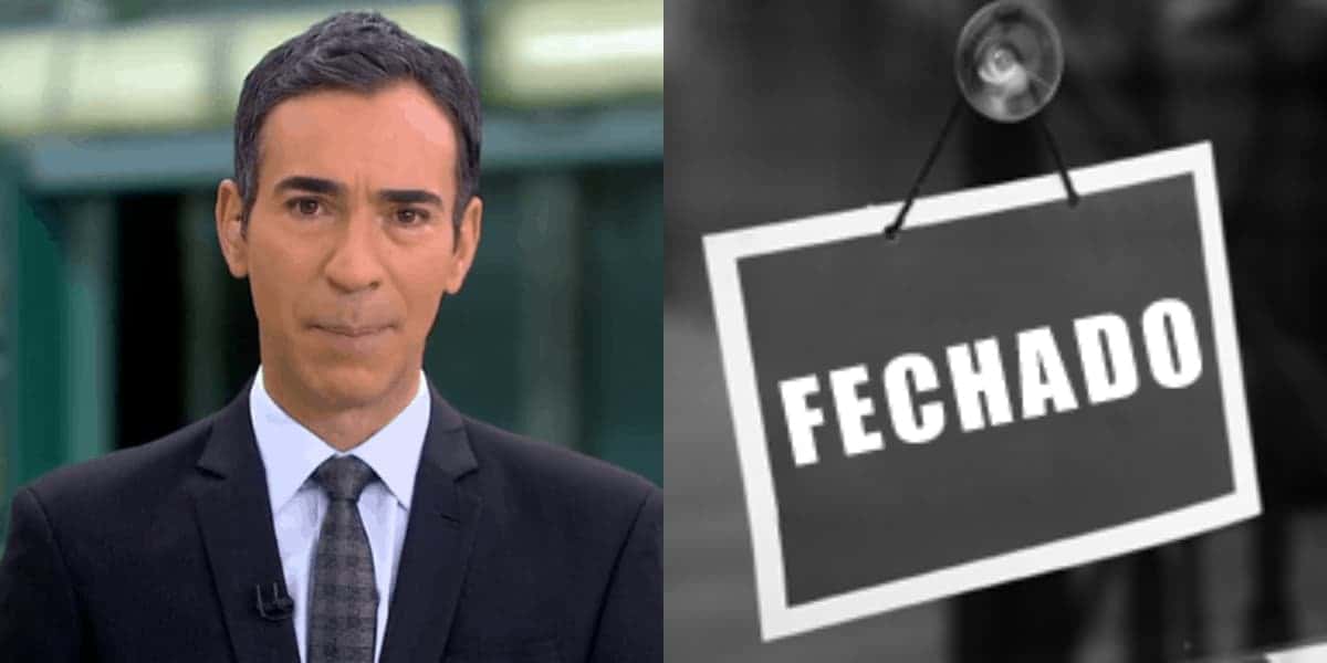 César Tralli expõe o fechamento de várias lojas em rua do Rio (Foto: Divulgação)