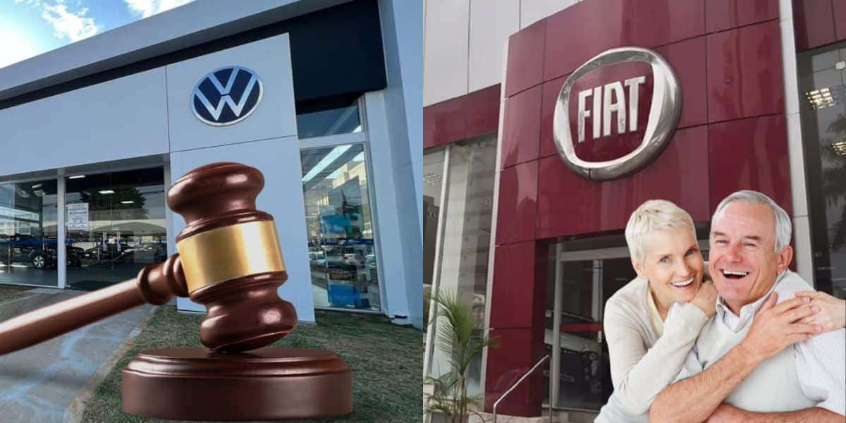 Lei anunciada para derrubar preço de Volks, Fiat aos idosos (Reprodução: Montagem TV Foco)