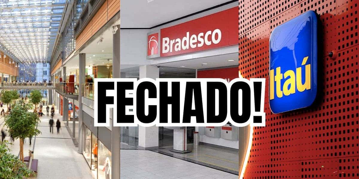 Paralisação no Bradesco, Itaú e shoppings (Reprodução/Montagem TV Foco)