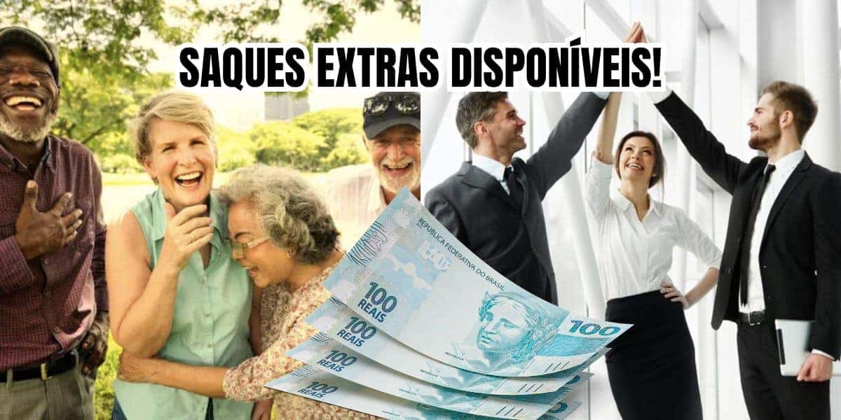 3 saques ainda estão disponíveis para idosos e trabalhadores (Reprodução/Montagem TV Foco)