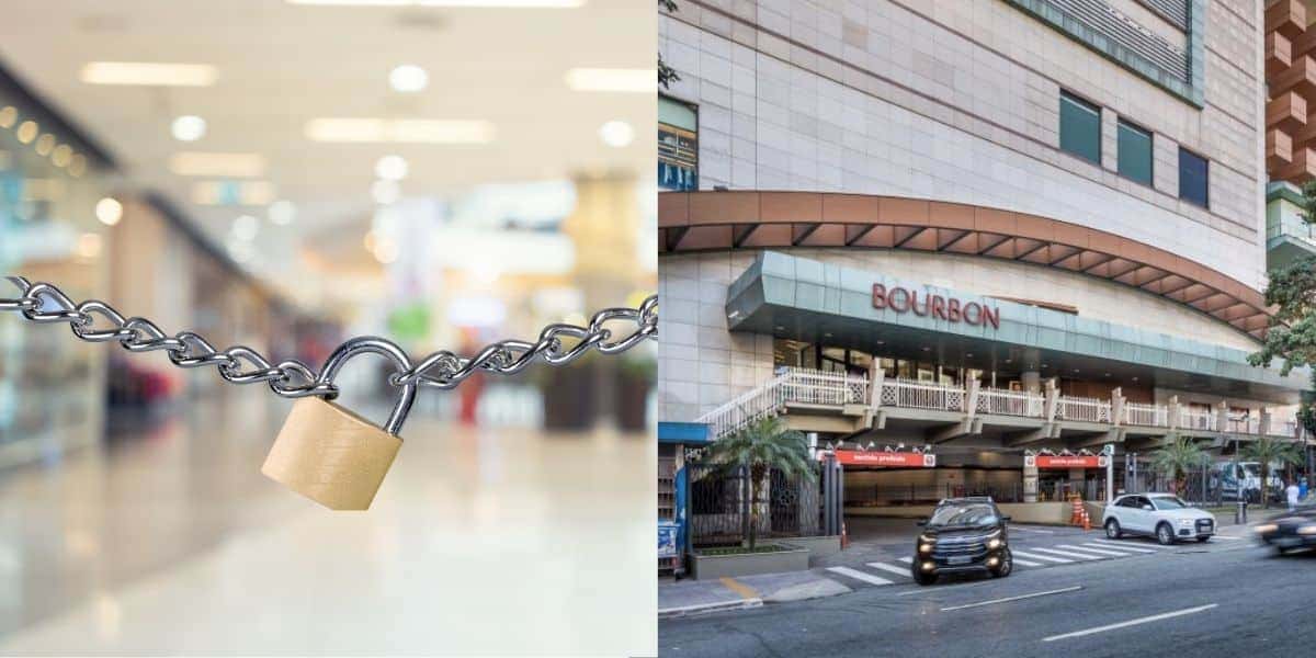 O anúncio de shopping de SP, rival do Bourbon (Reprodução/Montagem TV Foco)