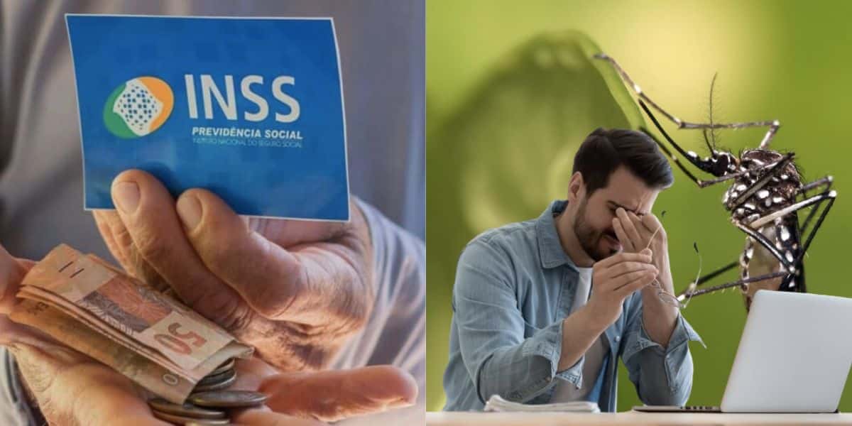 CLTs com dengue recebem benefício do INSS (Reprodução/Montagem TV Foco)