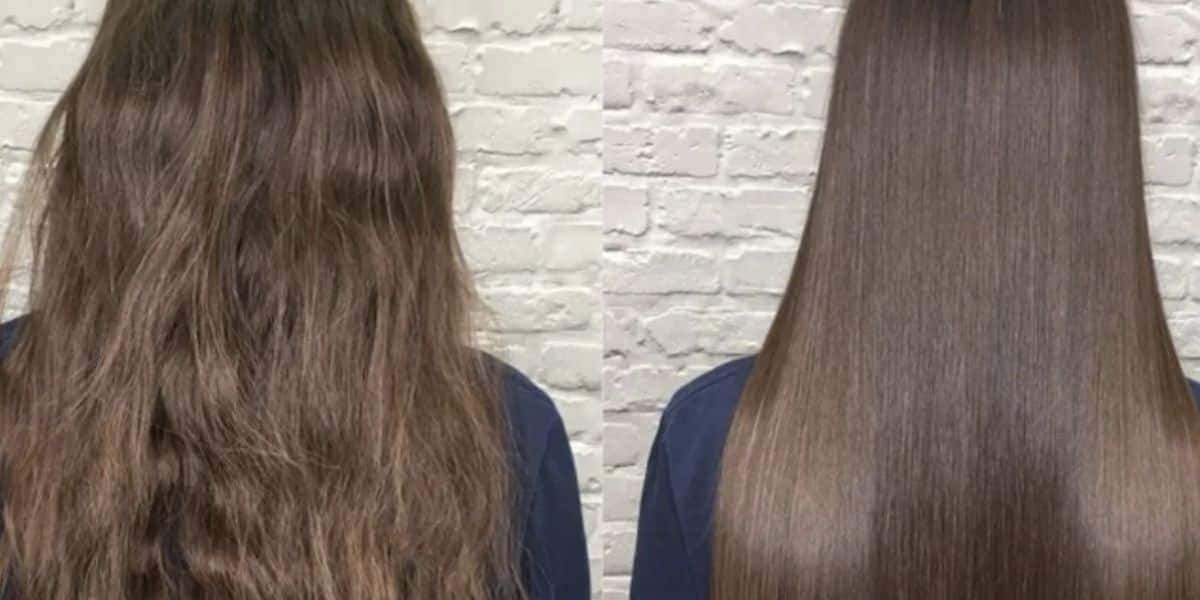 Antes e depois de realizar o alisamento (Foto: Reprodução / Internet)