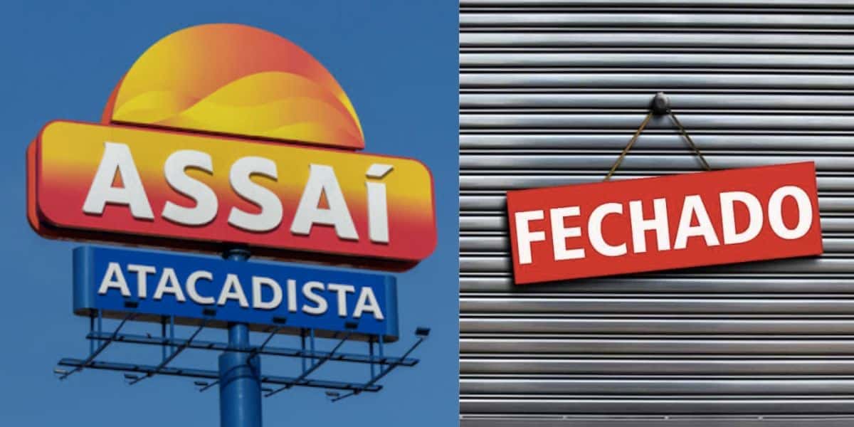 Assaí e loja fechada (Fotos: Reproduções / Internet)