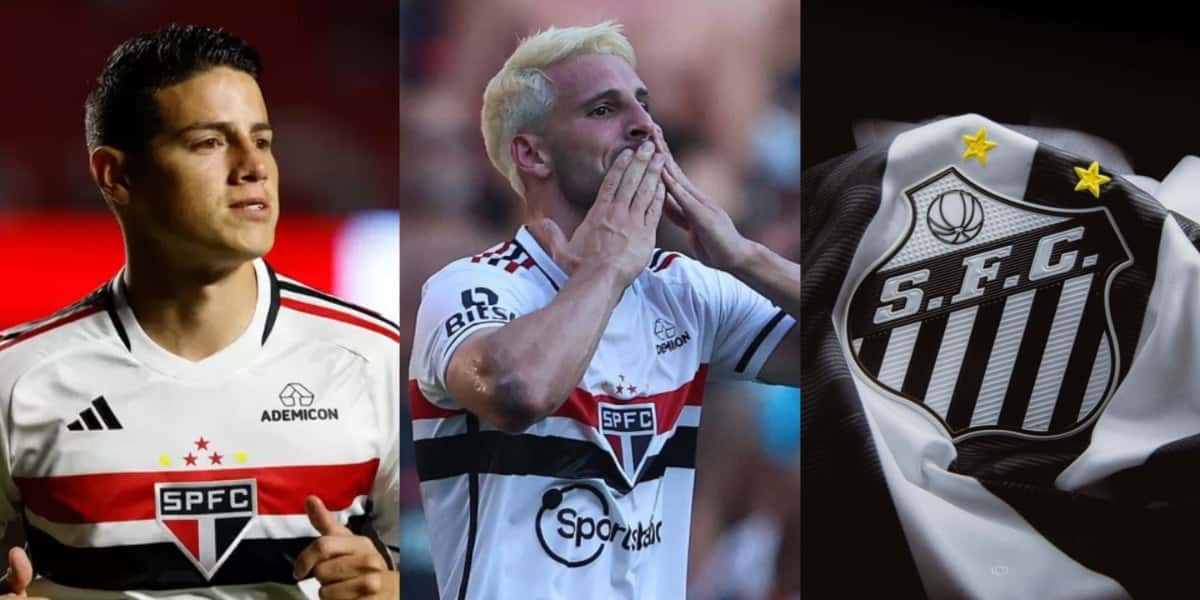 Substituto MELHOR que James, novo 9 e joia da vila chegando no São Paulo - Foto: Montagem