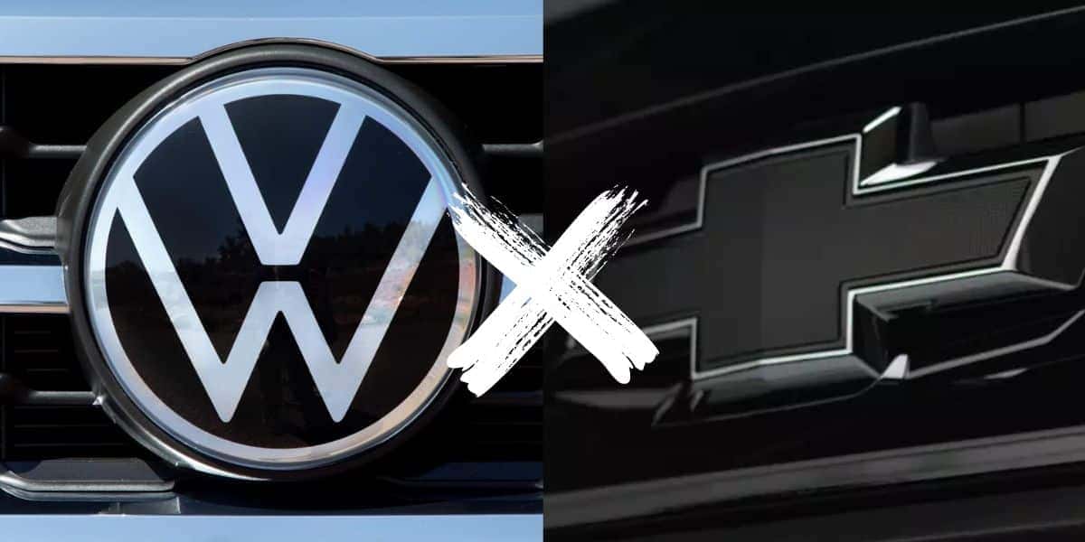 Logo da Volks / Logo da Chevrolet - Montagem TVFOCO