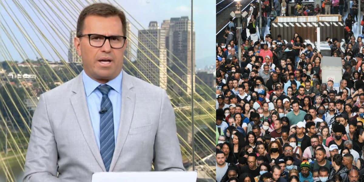 Rodrigo Bocardi e pessoas em estação (Fotos: Reproduções / Globo / Roberto Costa / Estadão Conteúdo)
