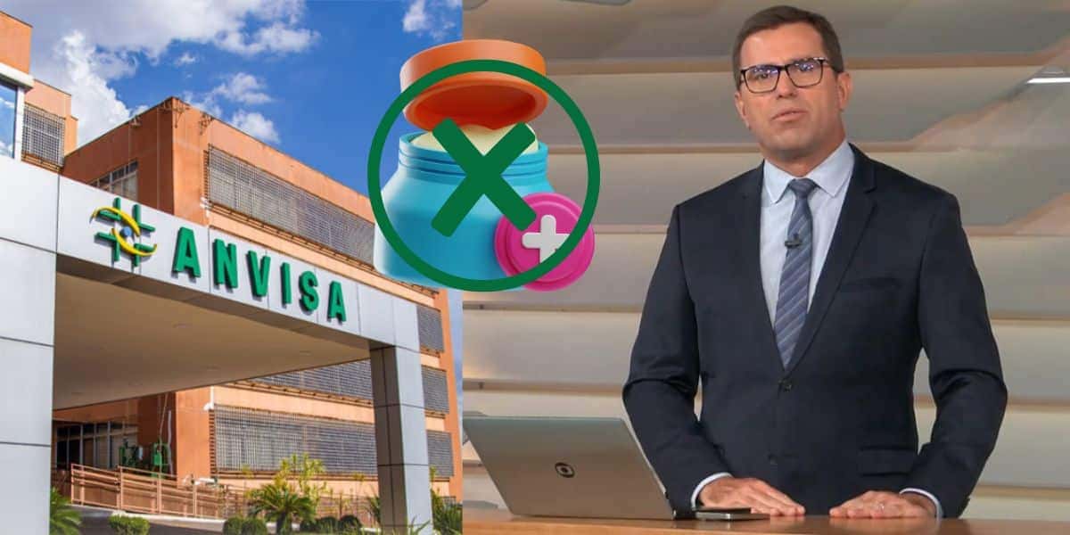 Fachada da Anvisa e Rodrigo Bocardi em jornal da Globo (Foto: Reprodução / Canva / Globo / Montagem TV Foco)