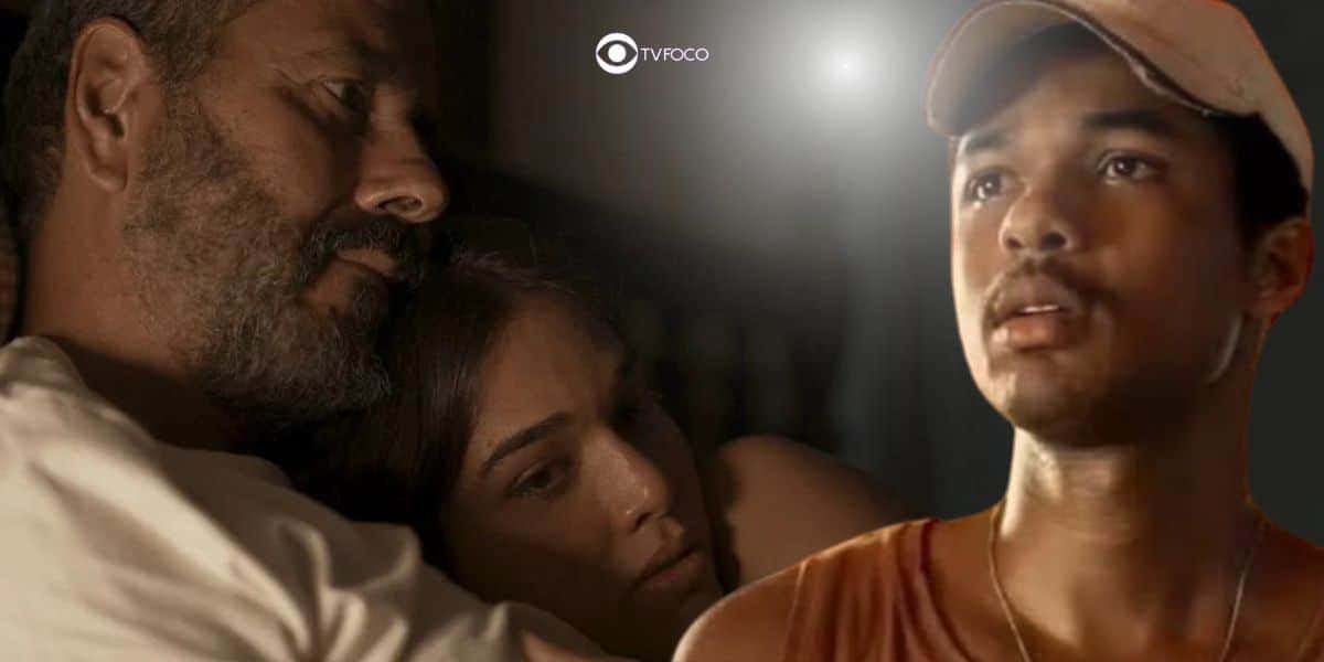 José Inocêncio, Mariana e João Pedro em Renascer (Foto: Reprodução / Globo / Montagem TV Foco)