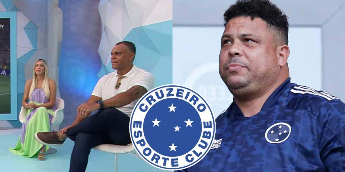 Renata Fan e Denílson cravam momento delicado de Ronaldo no Cruzeiro (Reprodução: Montagem TV Foco)