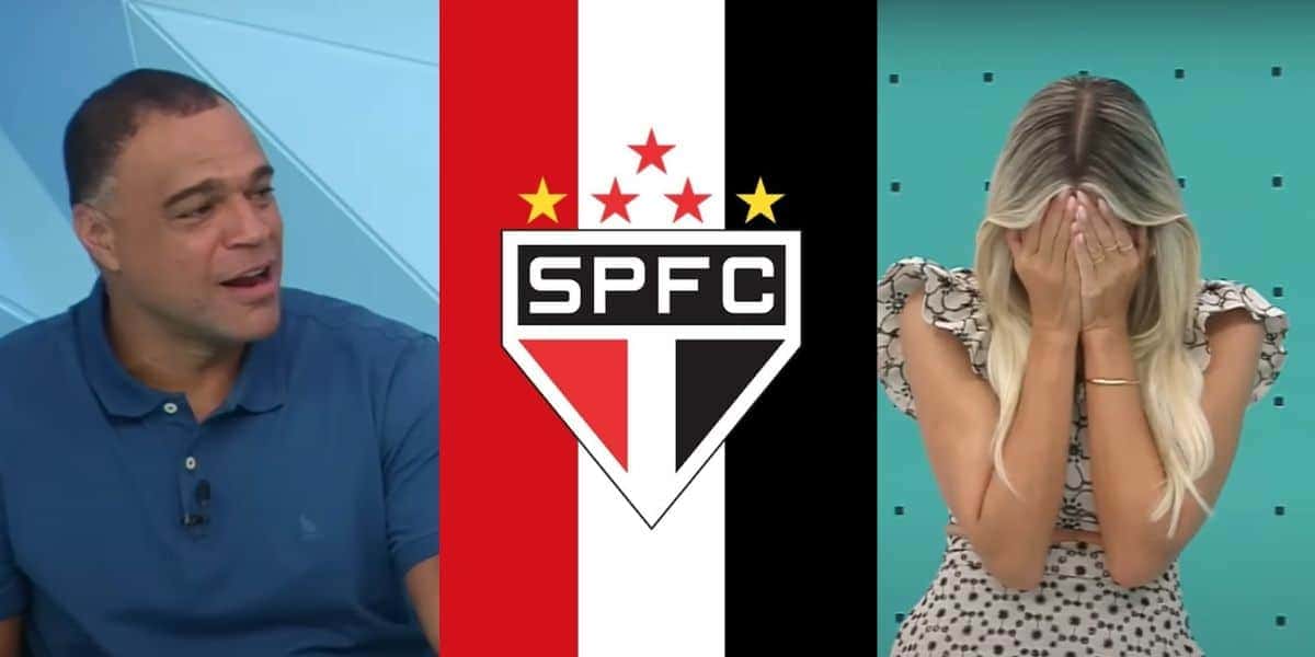 Denílson e Renata Fan no Jogo Aberto (Foto: Reprodução / Band)
