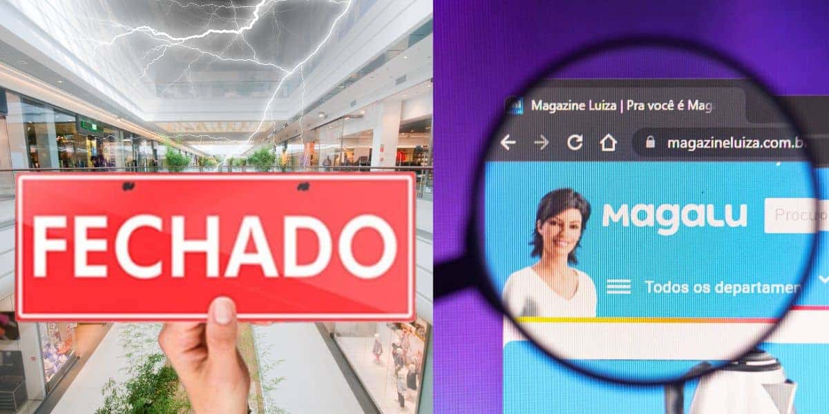 Shopping fechado e Magalu (Foto: Reprodução / Canva / Pronatec)