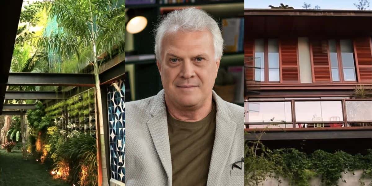 A mansão de Pedro Bial é uma das mais absurdas (Reprodução/Montagem TV Foco)