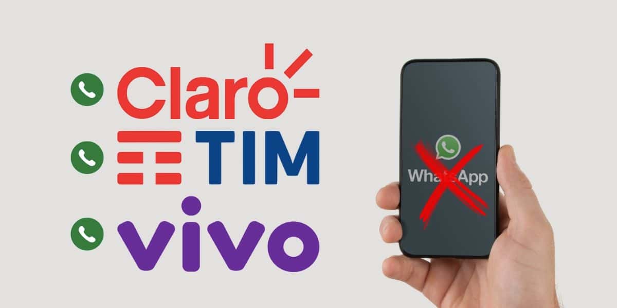 Fim do Whatsapp atinge celulares, Vivo, Claro e Tim (Reprodução/Montagem/Oficina da Net/Canva)