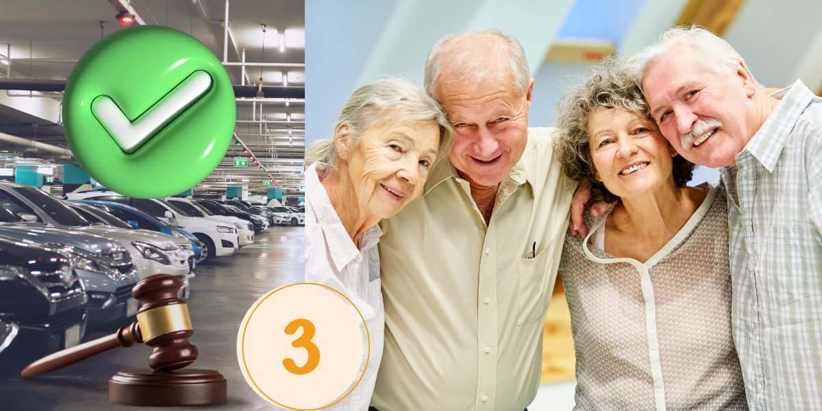 Estacionamento e idosos felizes (Foto: Reprodução / Canva)