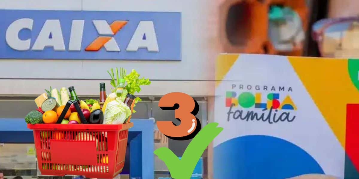 Fachada da Caixa e novo benefício do Bolsa Família (Foto: Reprodução / Pronatec / Canva)
