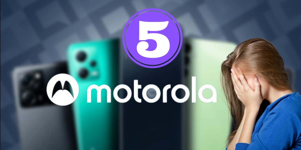 5 celulares da Motorola e mulher chorando (Foto: Reprodução / Canva / Montagem TV Foco)