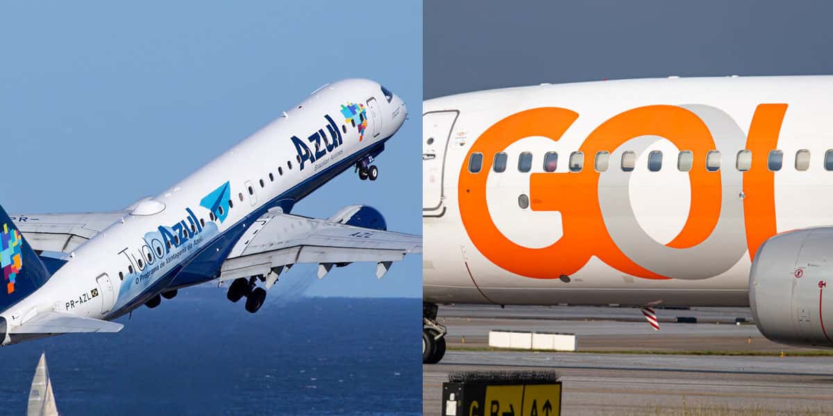 Azul e Gol Linhas Aéreas (Foto: Reprodução - AEROIN)