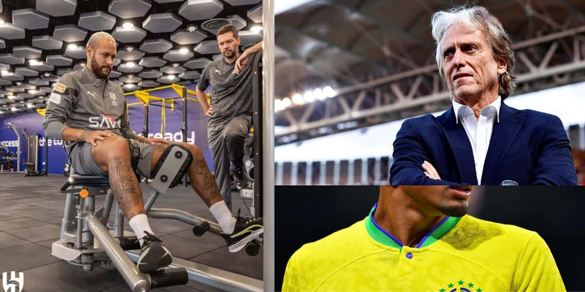 Jorge Jesus escolhe o substituto de Neymar - Montagem Tv Foco
