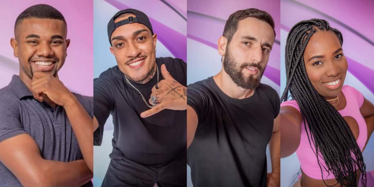 Davi, MC Bin Laden, Matteus e Leidy Elin estão no paredão no BBB24 (Foto: Reprodução/ Internet)
