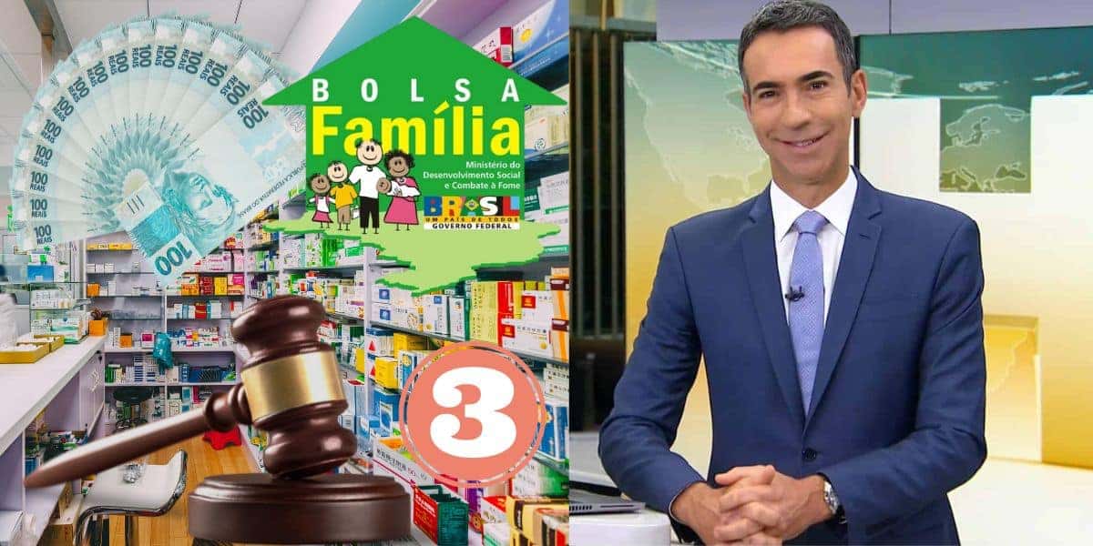 Novas leis do Bolsa Família anunciadas no Jornal Hoje por César Tralli (Foto: Reprodução / Canva / Globo)