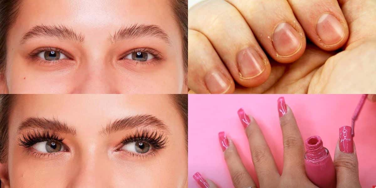 Cílios e unhas para rejuvenescer as mulheres (Reprodução: Montagem TV Foco)