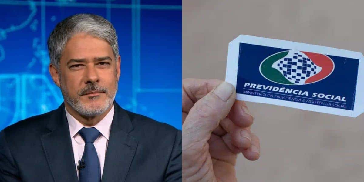William Bonner deu notícia sobre o INSS (Foto: TV Globo / Pronatec)