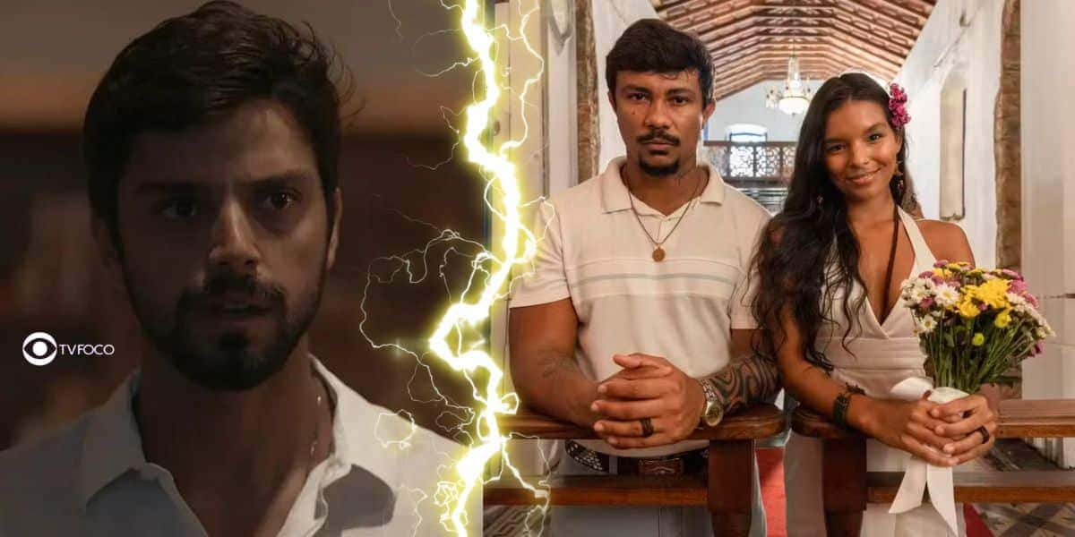 José Venâncio, Damião e Ritinha em Renascer (Foto: Reprodução / Globo / Montagem TV Foco)