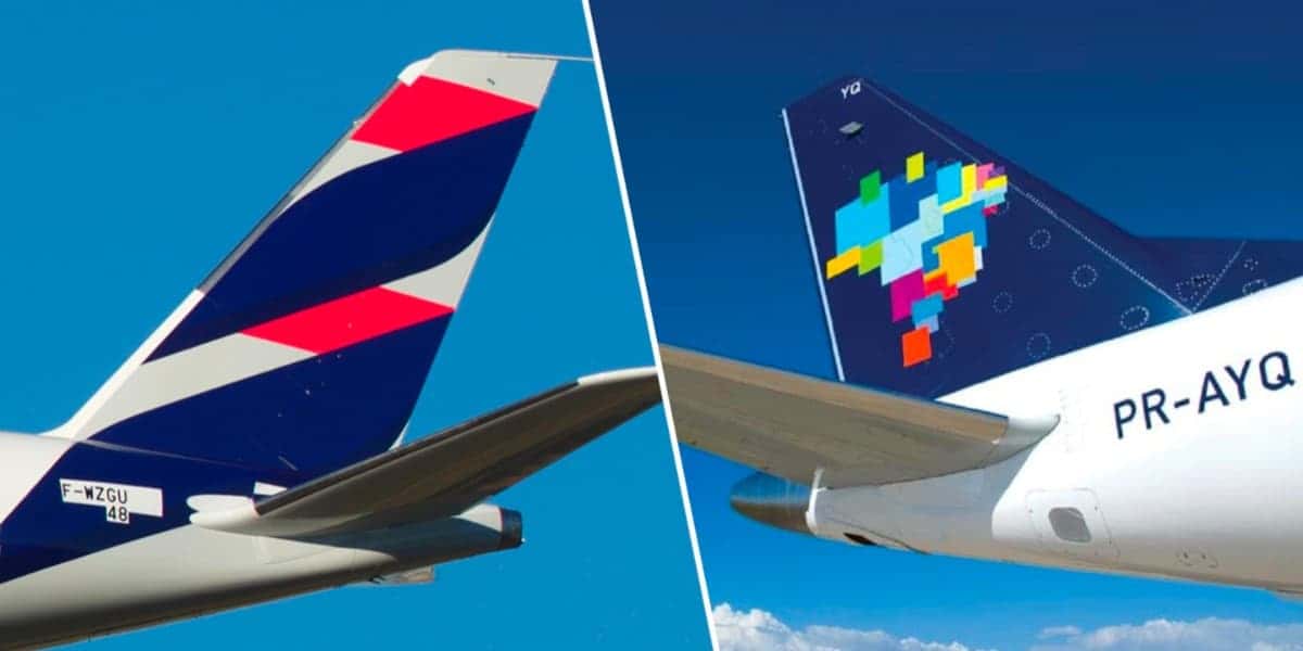 Latam e Azul são duas das maiores companhias aéreas do Brasil (Foto: Reprodução/ Internet)