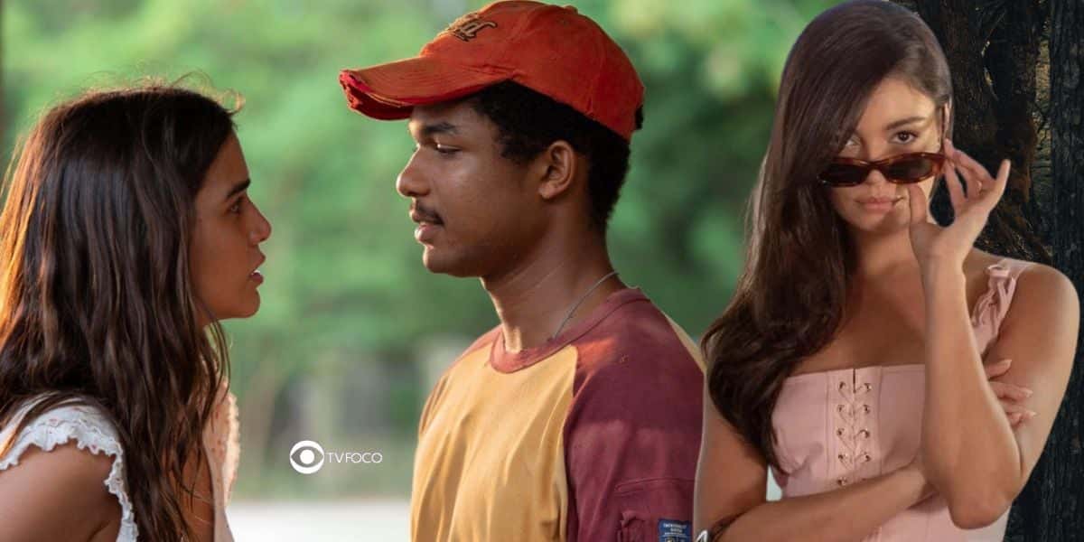 Mariana, João Pedro e Eliana em Renascer (Foto: Reprodução / Globo / Montagem TV Foco)