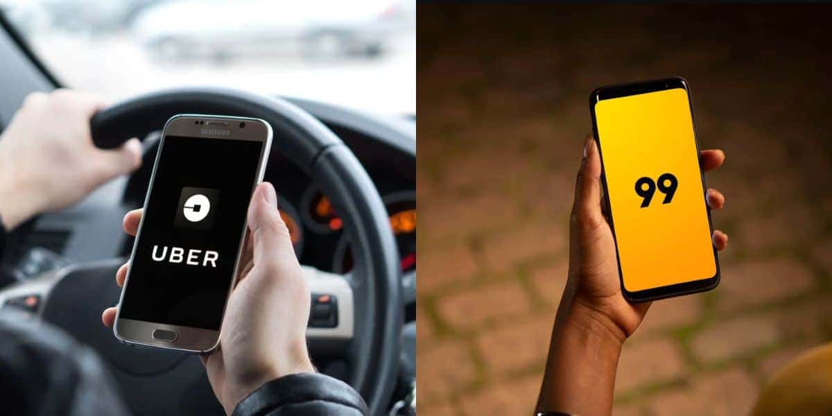 Uber e 99 (Reprodução: Montagem TV Foco)