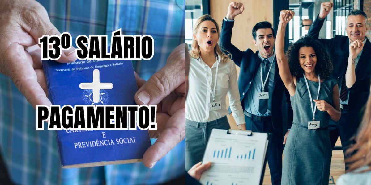 Antecipação dupla do 13º está confirmada à lista de trabalhadores (Reprodução/Montagem/Carreiras e Profissões/Canva)