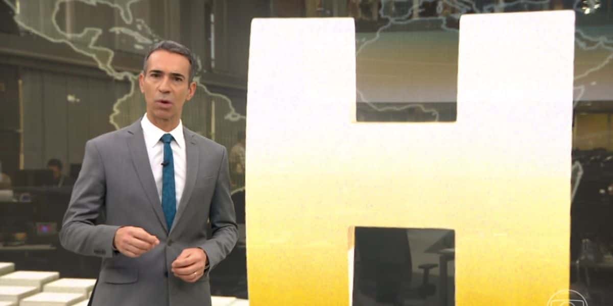 César Tralli no Jornal Hoje (Foto: Reprodução / Globo)