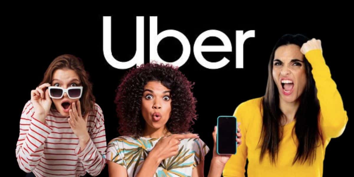 Logo Uber e mulheres (Fotos: Reproduções / Internet / Freepik)