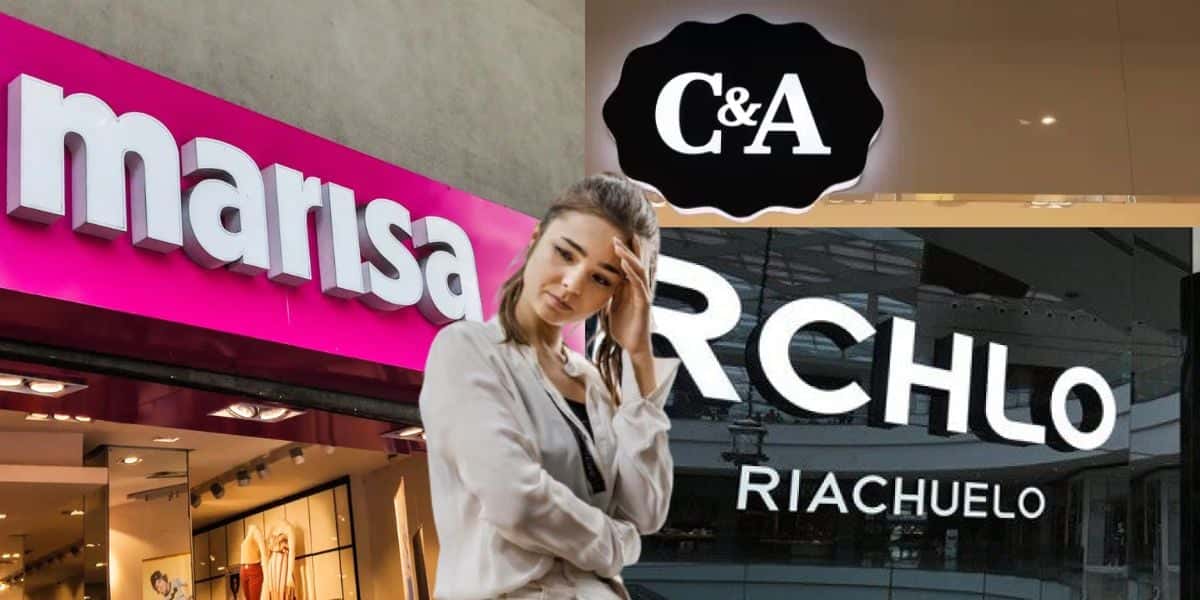 Marisa, C&A, Riachuelo e mulher triste (Fotos: Reproduções / Internet / Freepik)