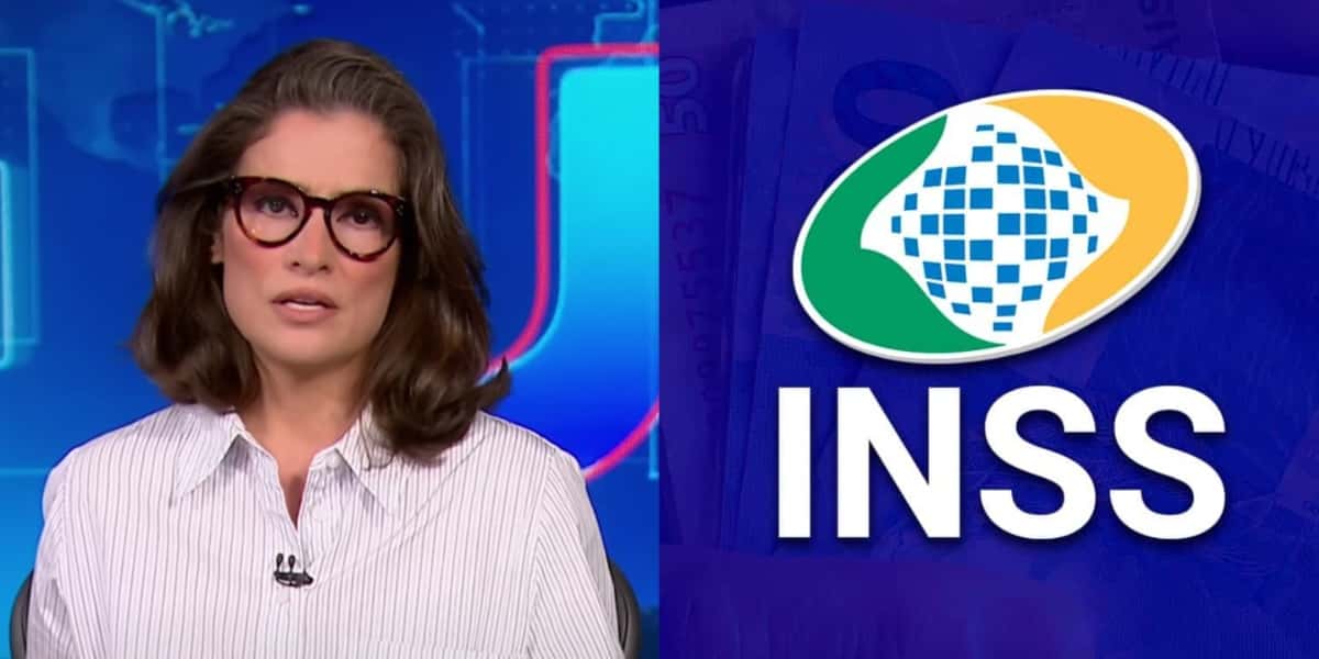 Renata Vasconcellos paralisa Jornal Nacional com maior vitória do INSS - Foto: Montagem