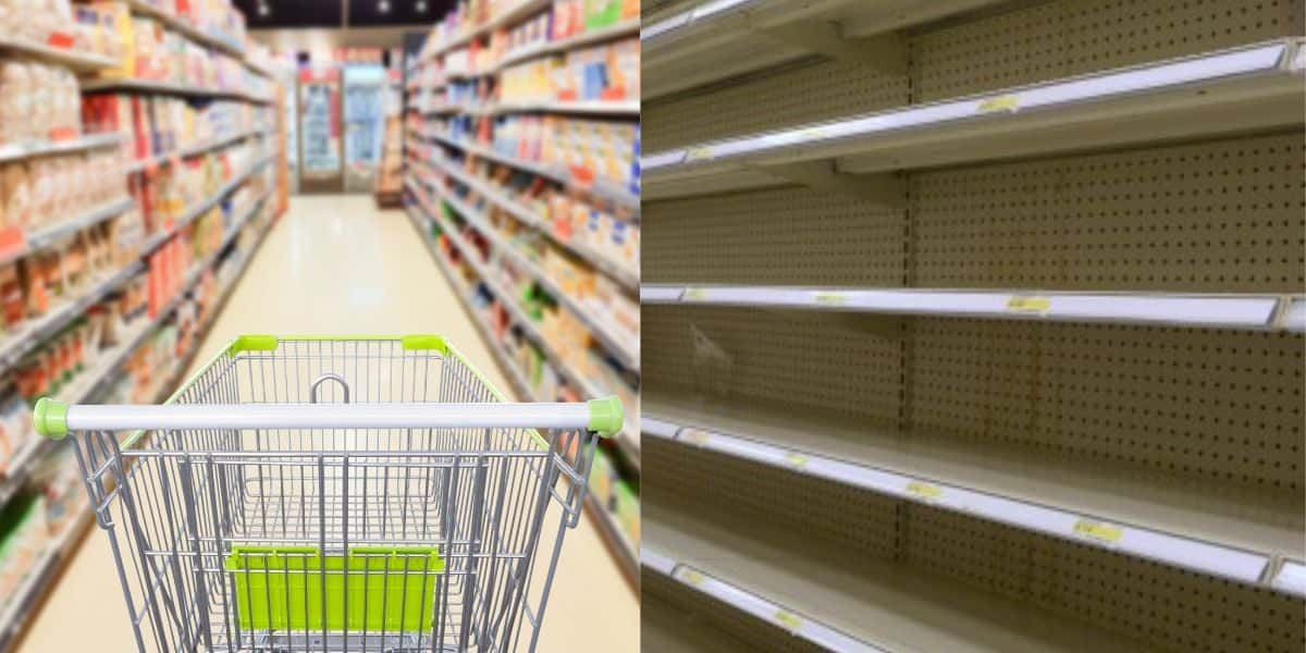 Supermercado / Prateleira vazia - Fotos CANVA