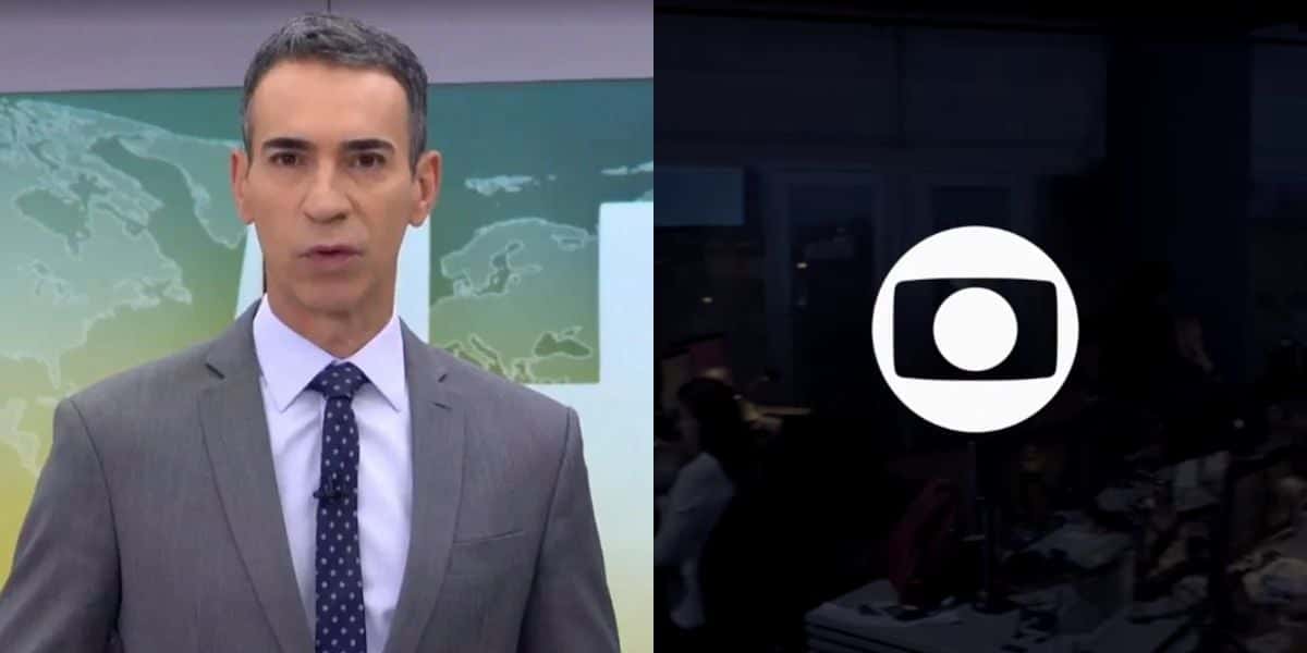 César Tralli ao vivo no Jornal Hoje (Foto: Reprodução / TV Globo)